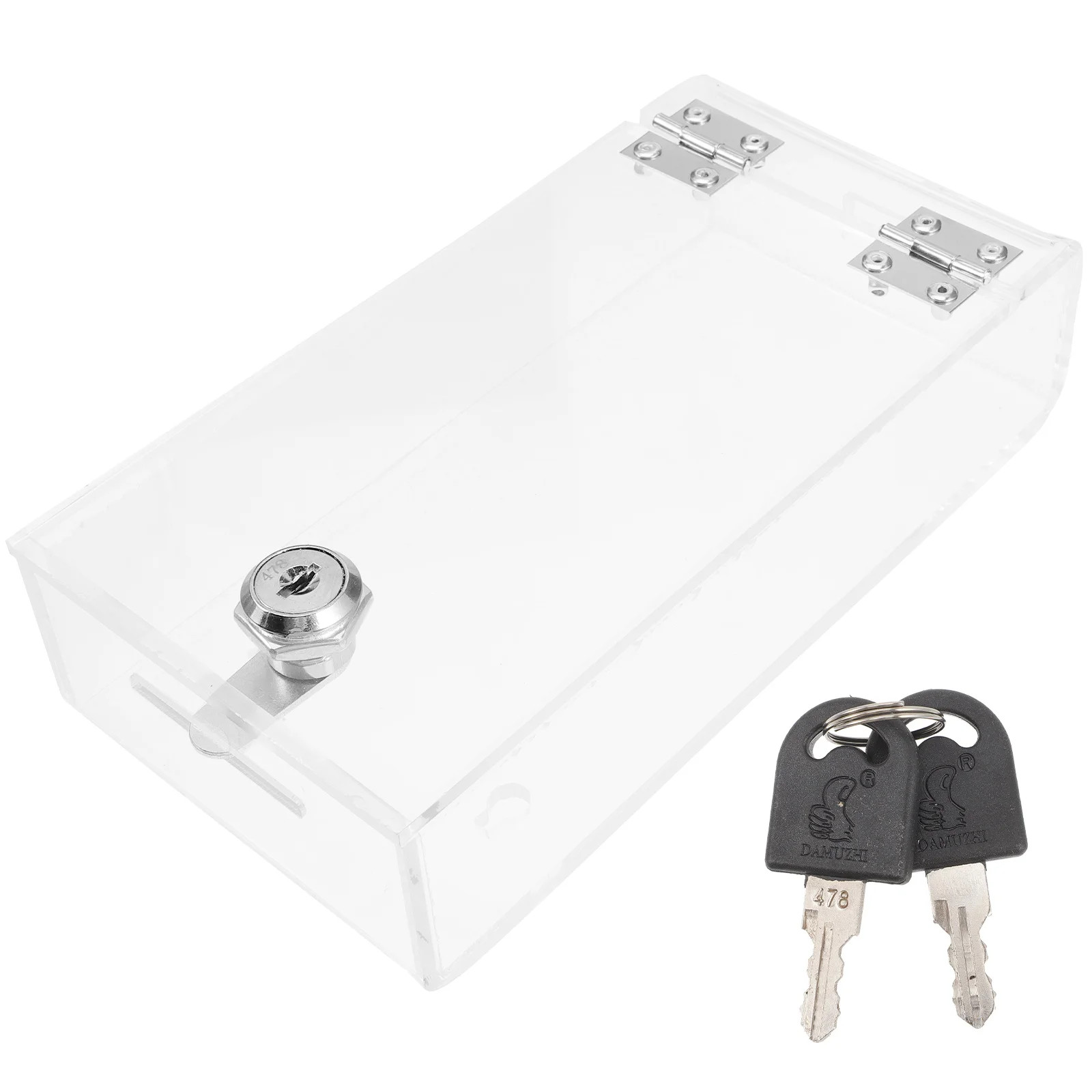

Mini Phone Mobile Storage Box Lock Food Safety Case Cell Container Transparent Boxes for Cellphone Staff