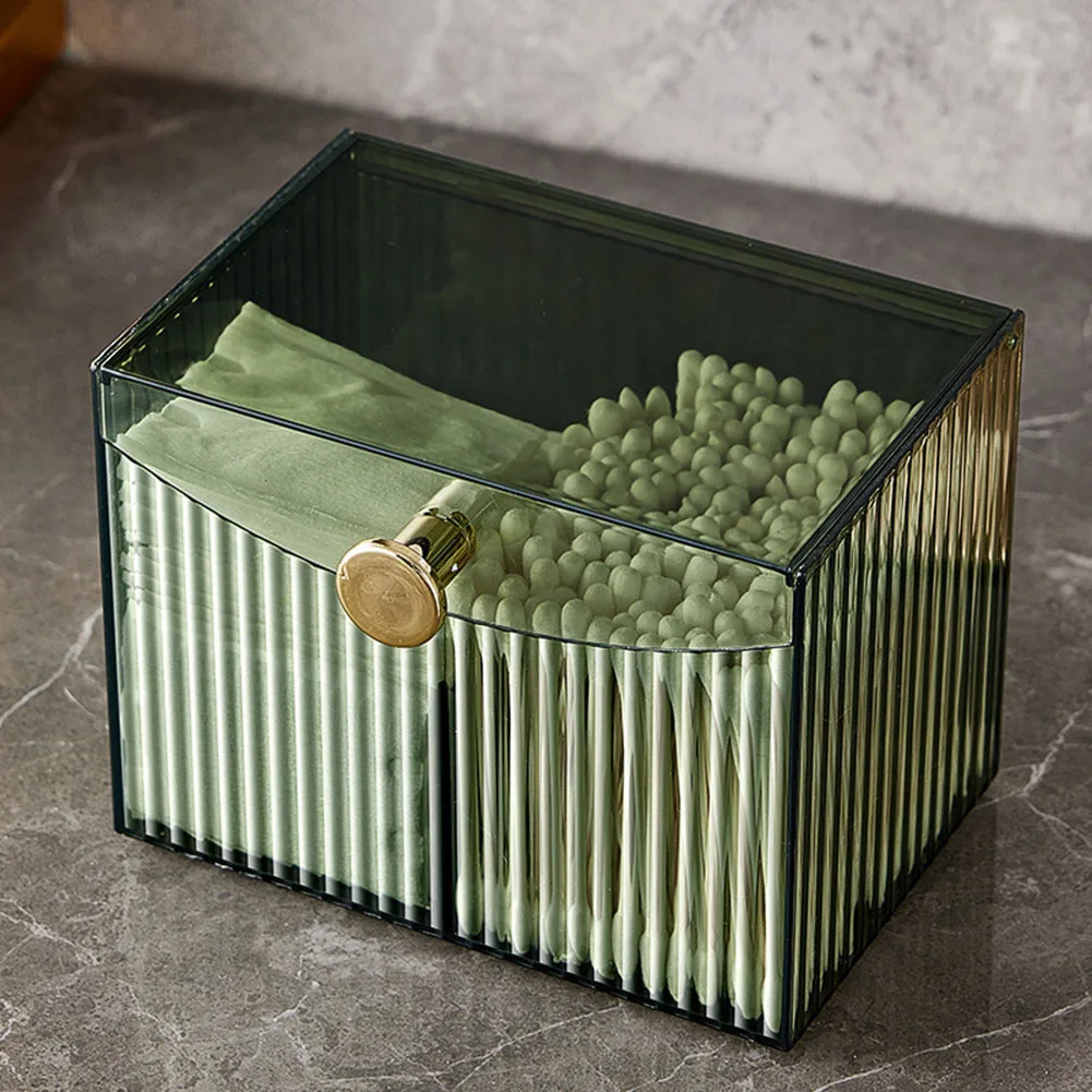 

Clear Holder Compartment Cosmetic Storage Box Makeup Pads Transparent Cotton Pad Clear Holder Compartment Cosmetic Storage Box
