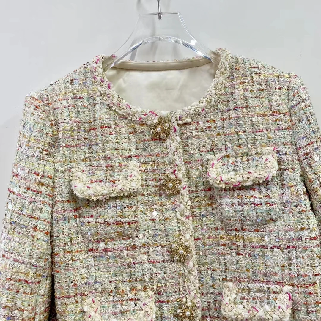 Manteau tissé en laine pour femmes, veste décontractée à la mode