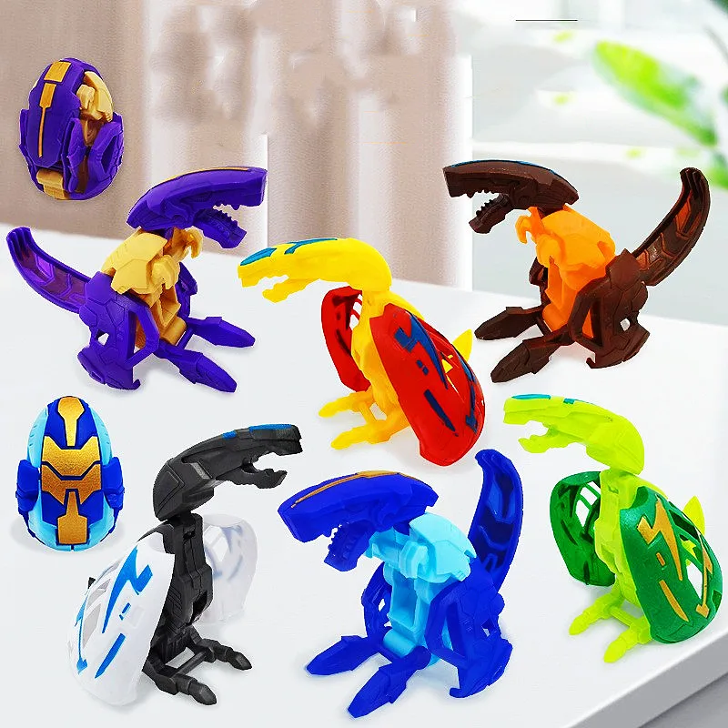 24 Pcs Plastic Dinosaur Transformed Eggs Kids Toy Gifts, Christmas Birthday Party Favors, Pinata Stuffers, Carnival Prizes