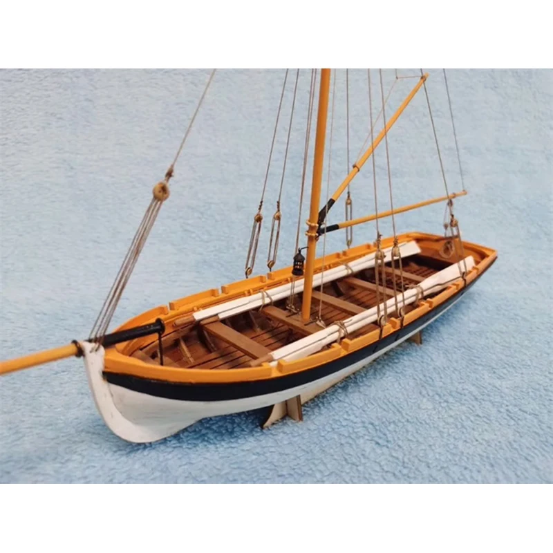 Full Rib Dinghy Simulated Wooden Ship Model Assembly Kit DIY JH3504 Recommended for Beginners Adult Building Model Toy Gift