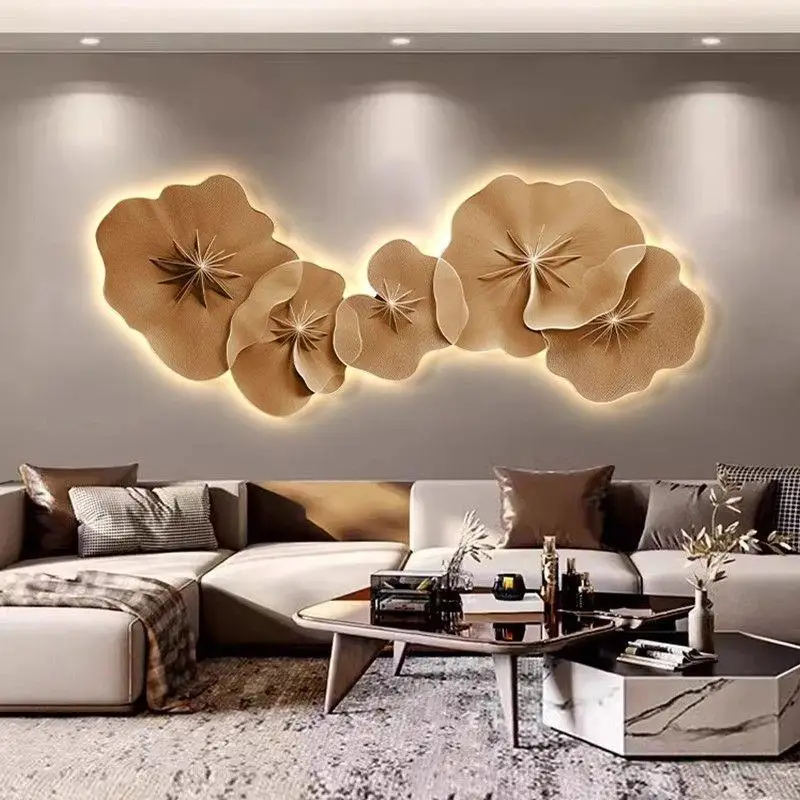 Modern Light Luxury Living Room Decoration Painting Advanced Sense Minimalist Light With Lamp Painting Sofa Background Wall