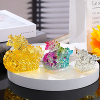 2/4pcs Colorful Crystal Pixiu Ornament Home Decoration Chinese Feng Shui Wealth Attraction Pi Xiu Mascot For Living Room Office1