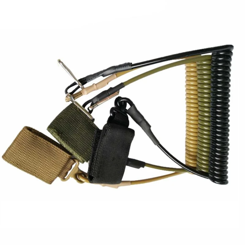 Adjustable Combat Sling Telescopic Tactical Pistol Hand Gun Secure Lanyard Spring Sling For Outdoor Airsoft