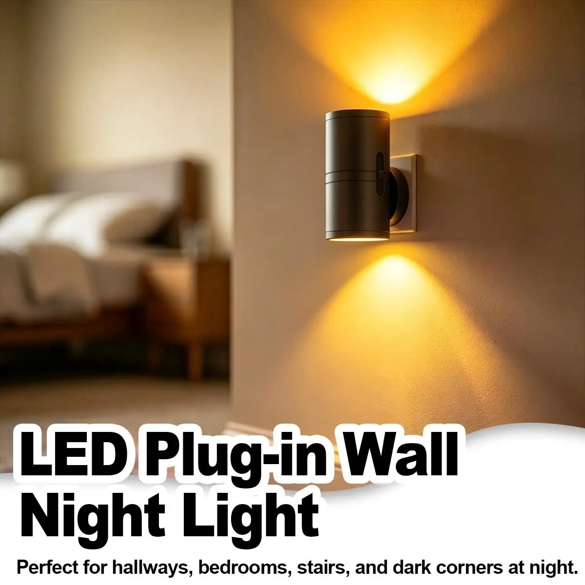 

LED Plug-in Night Light RGB Ambient Lamp Dimmable Automatic Up-Down Wall Sconce For Bedroom Corridor Stairway Indoor Decor Art