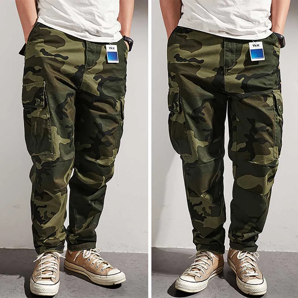 Trend Style Cargo Pants Men Casual Loose Baggy Pockets Camouflage Trousers Hiphop Harem Streetwear Clothing