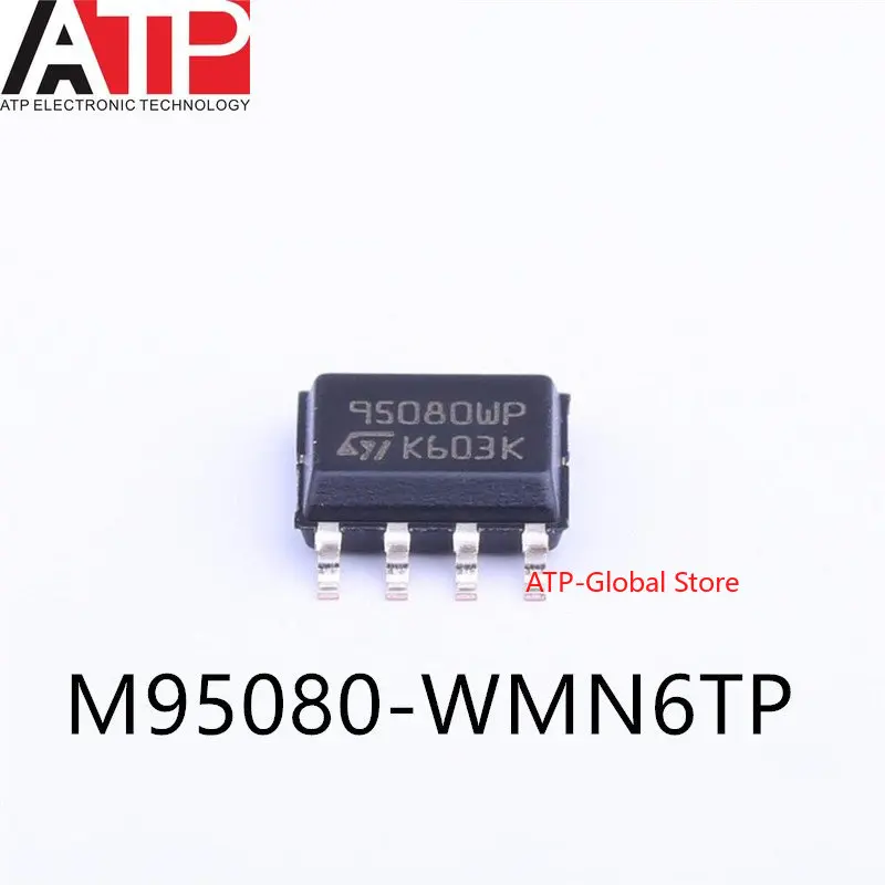 10pcs/lot M95080-WMN6TP 95080WP 95080 EEPROM 8KBIT 10MHZ SOP8 Original Inventory of Integrated Chip IC