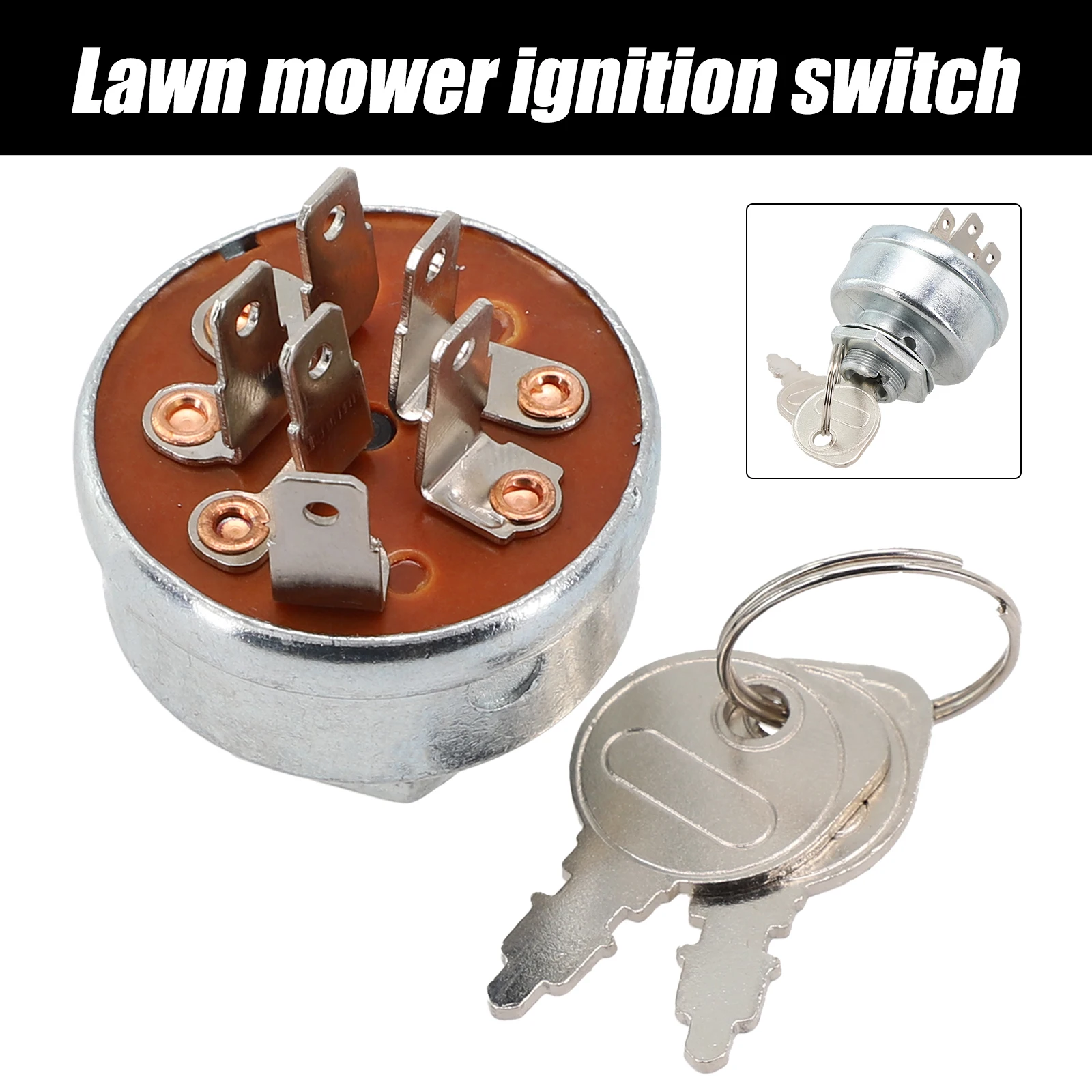 

1PCS Ignition Starter Switch With 2 Keys For 131095 430-334 27-2360 Lawn Mower Garden Power Tool Replacement Accessories