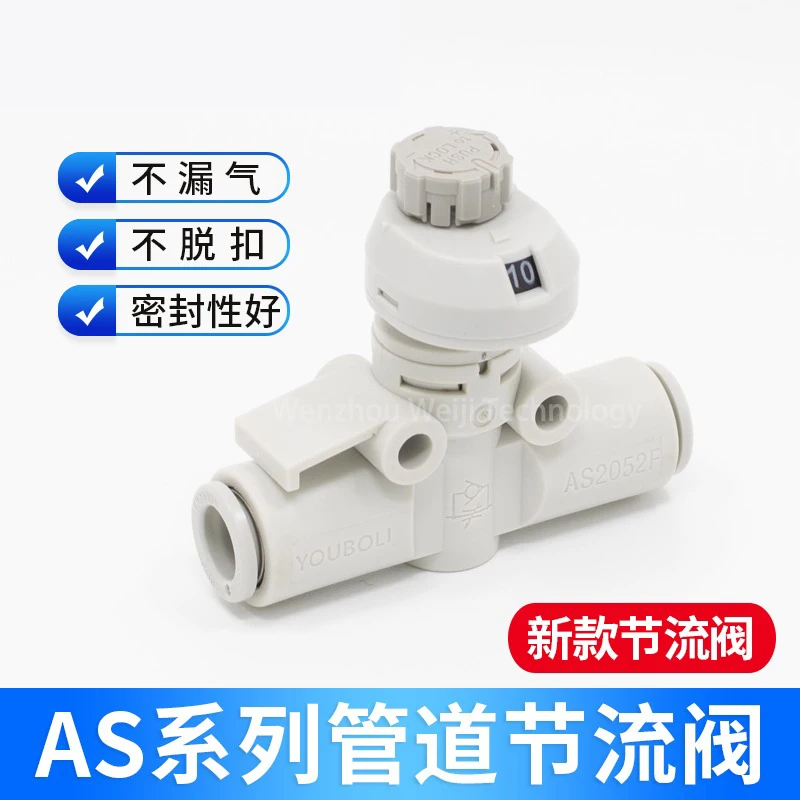 SMC Typ AS1002FS Pneumatisches Rohrleitungs-Geschwindigkeitsregelventil AS1002F/2002F/2052F/3002F Drosselventil mit abgestufter Rohrleitung