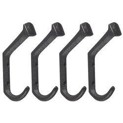 4 Pcs Cast Iron Bent Nail Hook Decorative Wall Hooks for Hanging Storage Coat Vintage Mounted Unique