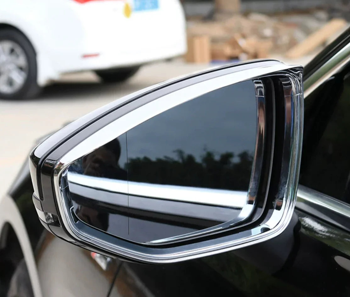 

Suitable for Audi A6L 2019 rearview mirror rain eyebrow decoration ABS Auto Parts silvery carbon fibre 2 piece set