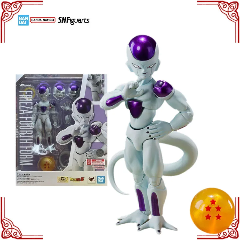 In Stock Genuine Bandai Dragon Ball Z Model Kit SHF Frieza Fourth Form Anime Action Figure Collection Finished Model Toys Gifts