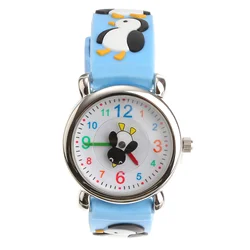 1PC Cartoon Penguin Watch Silicone Quartz Watch Creative Wrist Watch Fashion Casual Watch for Kids Children