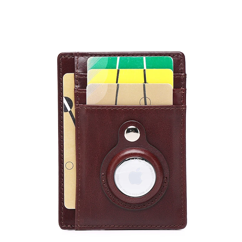 

SCHLATUM Vintage Men's Genuine Leather RFID Credit Card Holder Small Wallet Money Bag ID Card Case Mini Purse For Male