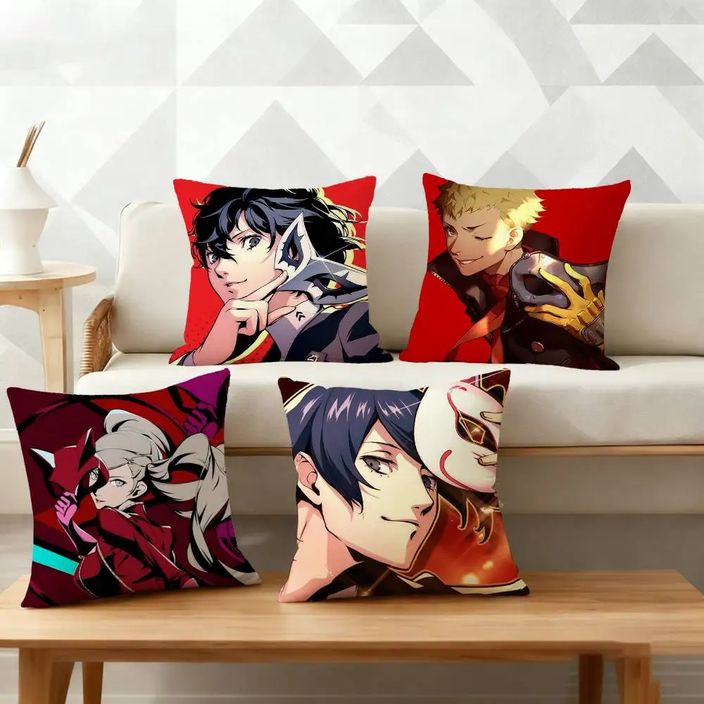 

THE DAY B-BREAKERS P5 Ryuji Anne Yusuke Makoto Pillow Case for Sofa Living Room Home office Decor Protective Cover