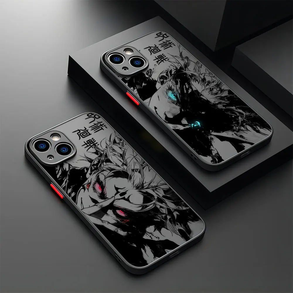 Jujutsu Kaisen Anime Phone Case For Samsung S25 S24 S23 S22 S21 S20 S10 FE Note20 Note10 Plus Ultra Lite 5G Matte Transparent