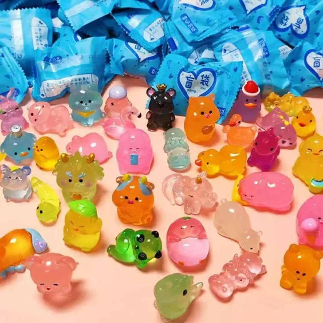 10/20/50 Stück Mini-Tier-Überraschungs-Blindbags, niedliche leuchtende Tiere in verschiedenen Farben, Blindbox-Spielzeug für Kinder, Geburtstagsgeschenk – Detail 1