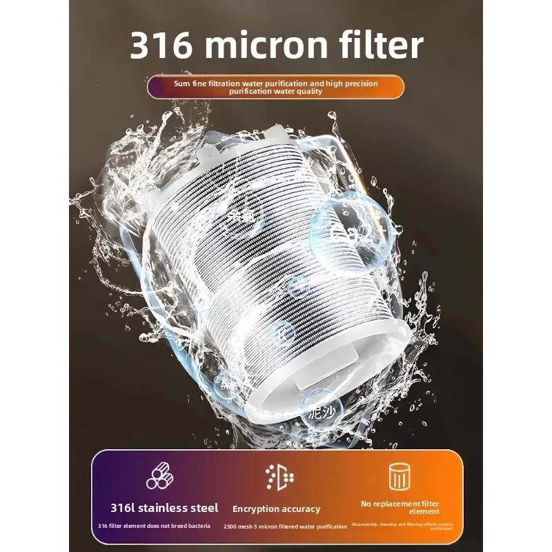 Kitchen faucet filter vegetable basin hot and cold dual-purpose pull-out anti-splash water two-in-one universal rotating househo