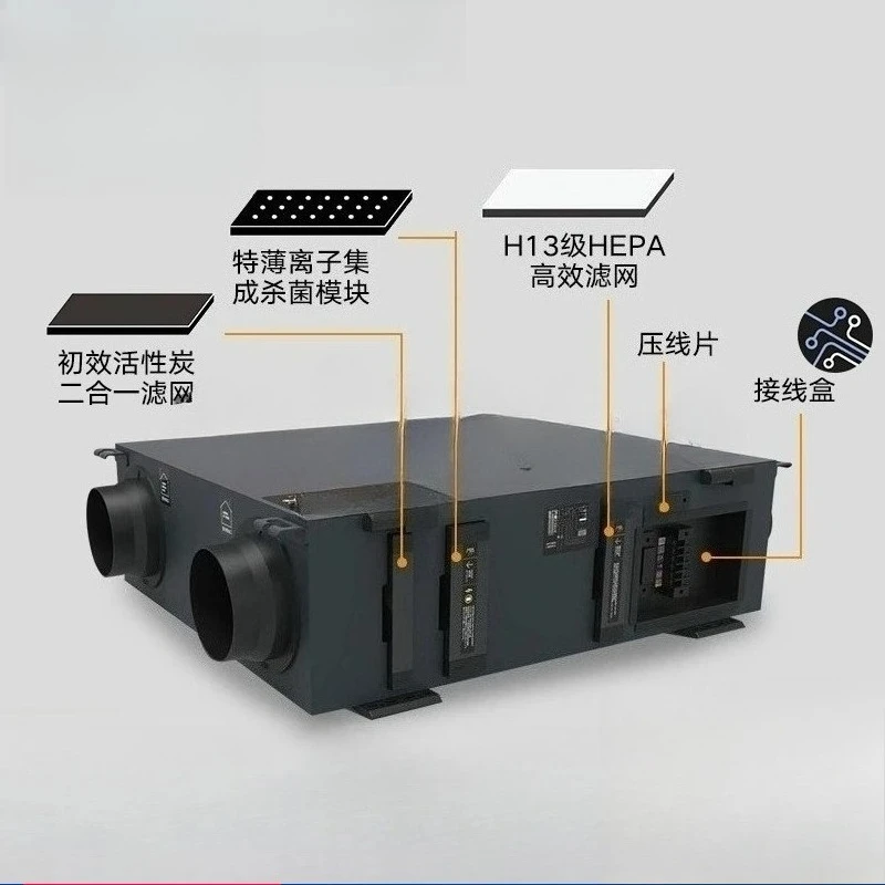 

Wifi 350㎡/h House Heat Recovery System Recuperator Fresh Air System For Ventilation Central Air Purifier System