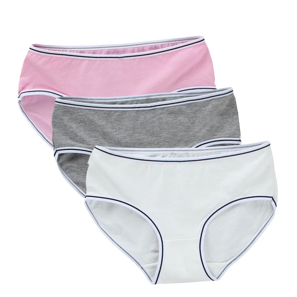 3pcs/lot Teenage Girls Cotton Panties Soft Young Children's Underpants Adolescent Solid Breathable Sports Briefs Kids Underwears