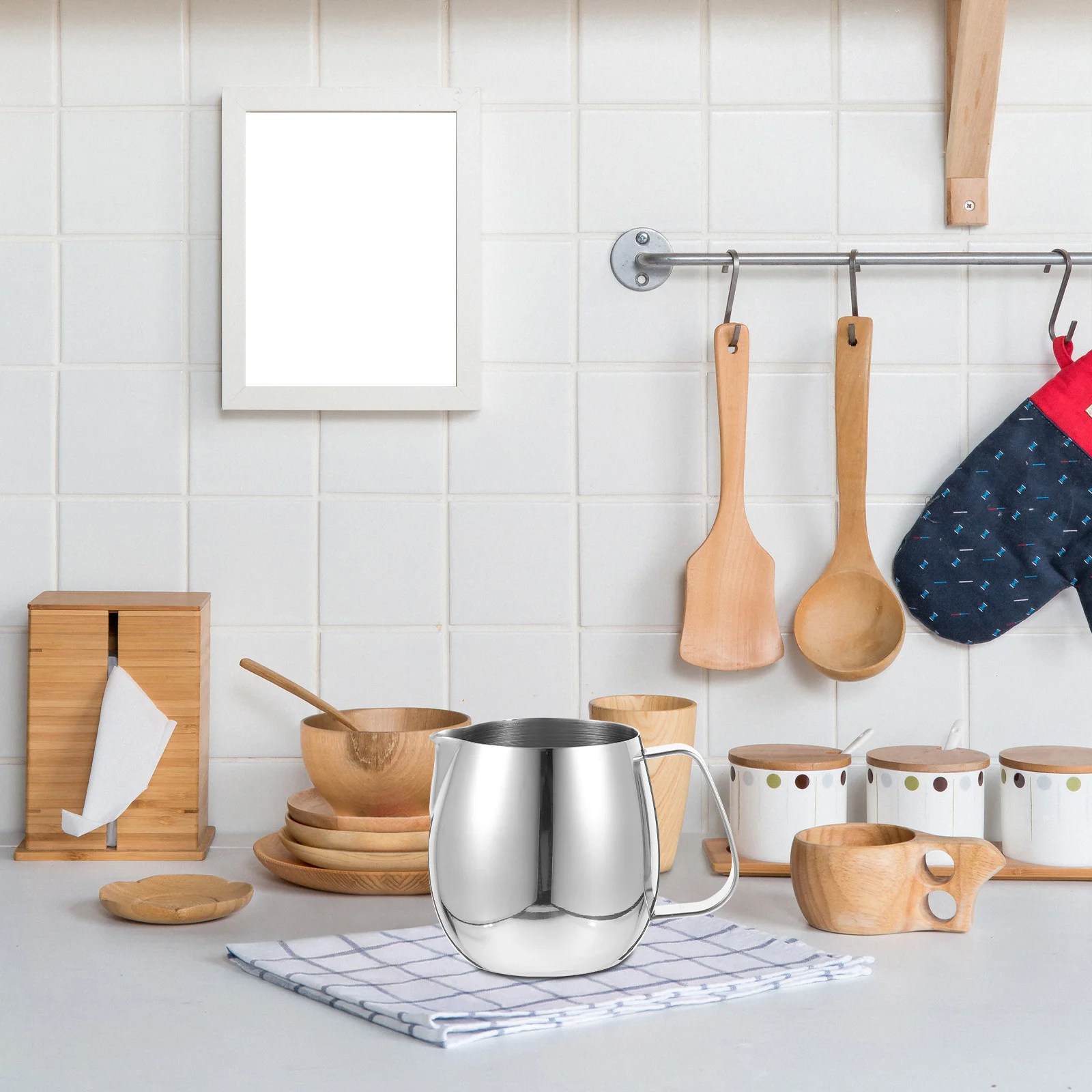 

Stainless Steel Milk Frothing Pitcher 350Ml Latte Art Cup For Espresso Cappuccino Coffee Making Kit Milk Jug