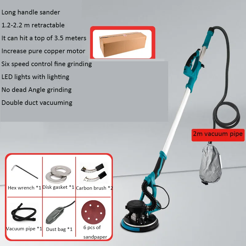 Wall Sander Large Handle Folding Sander Self-priming Dust-free Wall Grinding Putty Tool Long Bar Sandpaper Machine