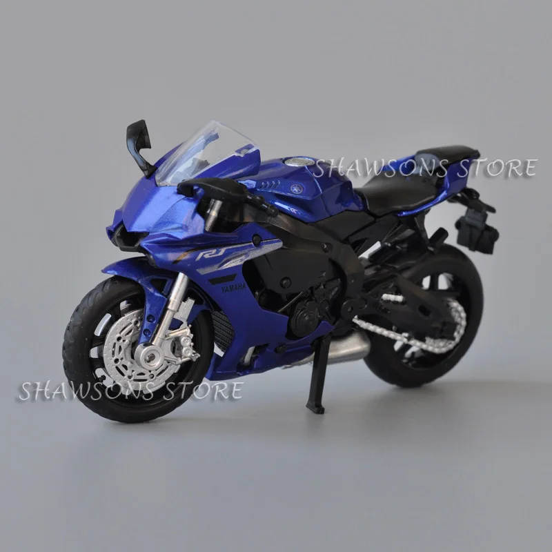 

1:18 Литая модель мотоцикла, игрушки Yamaha YZF-R1 Sport Bike, миниатюрная Реплика