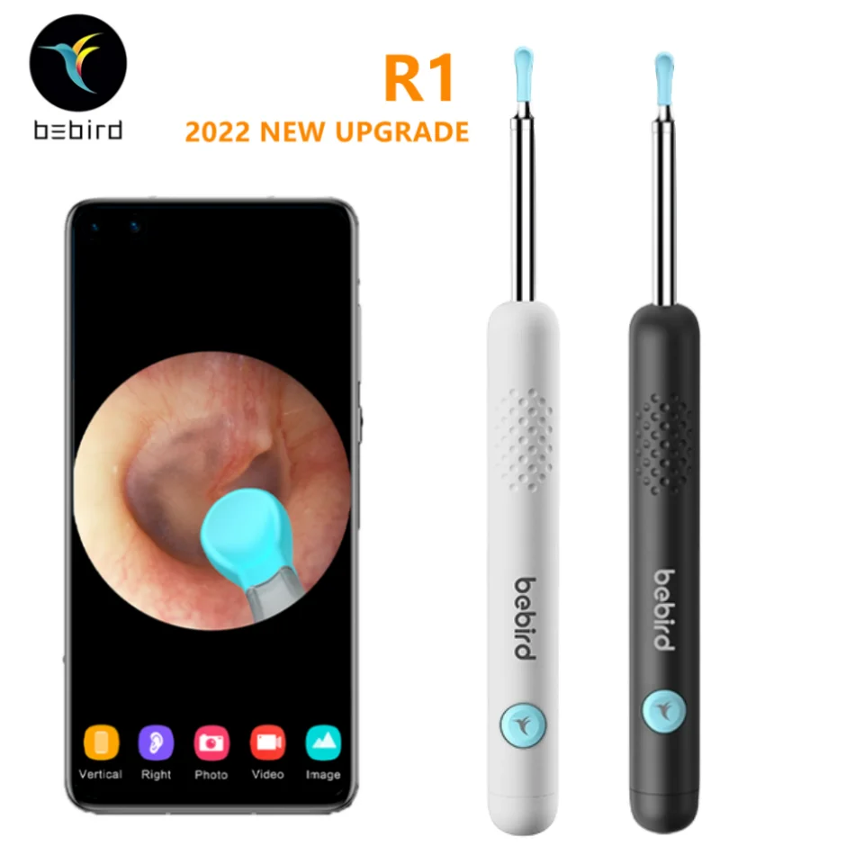 Bebird-R1 Smart Visual Ear Cleaner Sticks, Earpick de alta precisão, mini câmera otoscópio, cuidados de saúde, endoscópio, 300W, novo