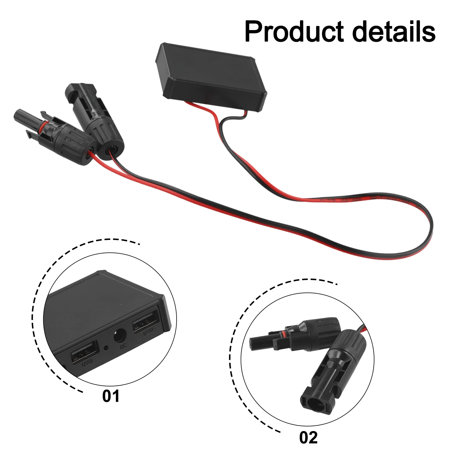 1pcs Solar Panel Adapter USB Interface Mobile Phone Charging Voltage for stabilizer Adapter With Type Solar Panel Voltage