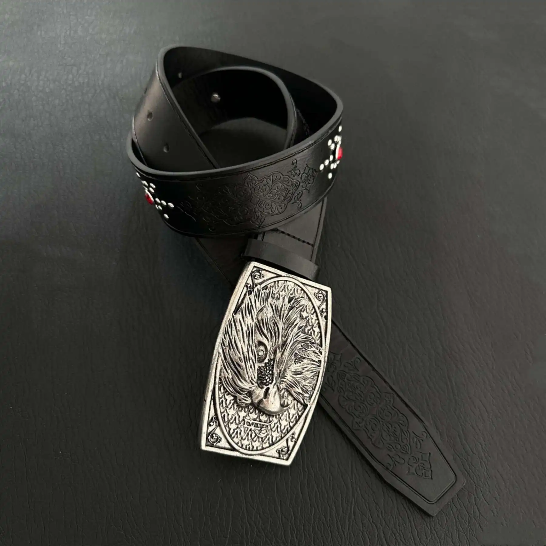 cinto-ocidental-robusto-com-cabeca-de-aguia-esculpida-cinto-de-couro-vintage-com-fivela-de-pino-e-rebites-acessorio-de-vestuario-texturizado-e-exclusivo
