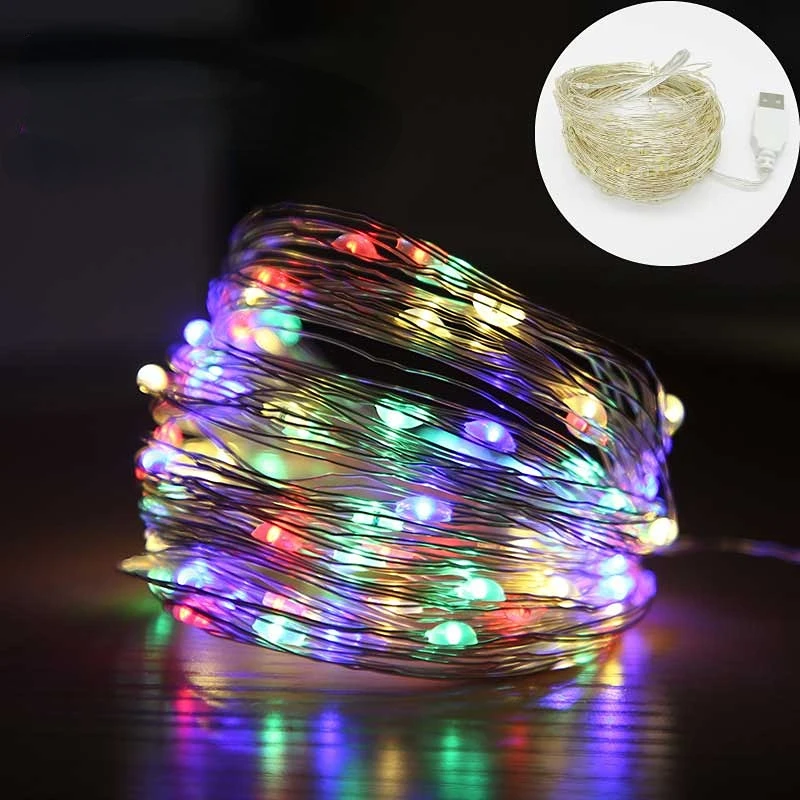 

Waterproof USB LED String Light 5M 10M 20M Copper Wire Fairy Garland Light Lamp for Christmas Wedding Party Holiday Lighting