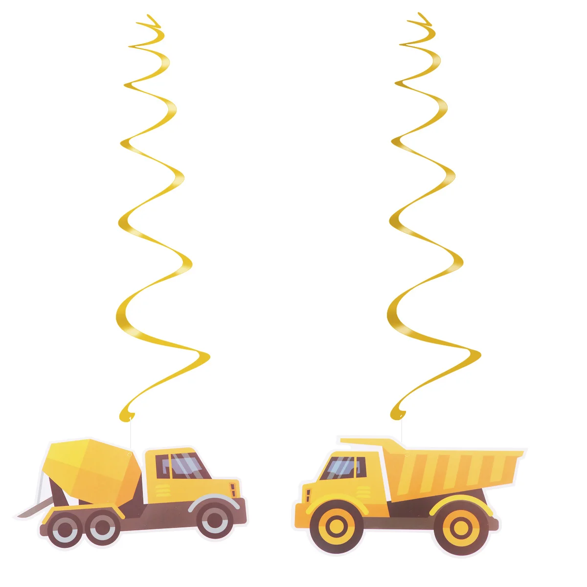 

46Pcs Excavator Construction Truck Hanging Swirl Decorations Party Ceiling Decor Shower Birthday Wedding Jungle Theme