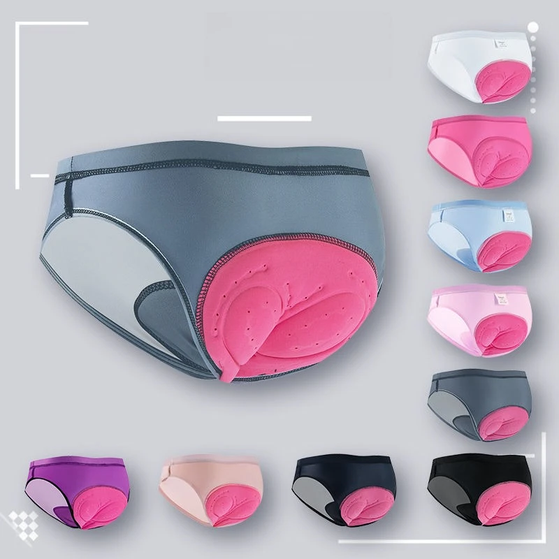 Women's Cycling Underwear with Silicone Pad for Moisture Wicking, Breathable, Dynamic Cycling Quick Drying Hip Protection Pants