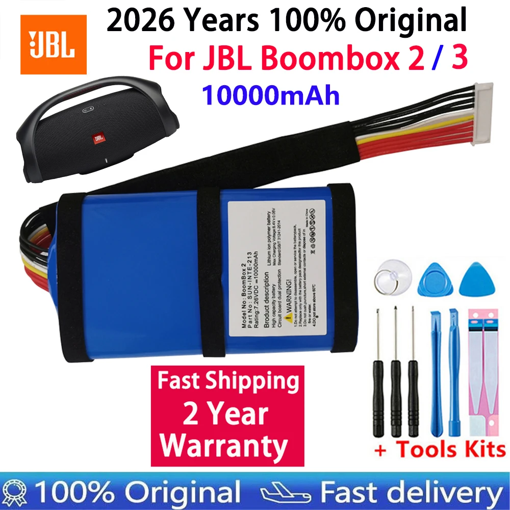 

Аккумуляторы для беспроводных Bluetooth-колонок JBL BOOMBOX 2 / 3, ведущий бренд, 10000 мАч, SUN-INTE-213, SUN-INTE-21, сменный аккумулятор