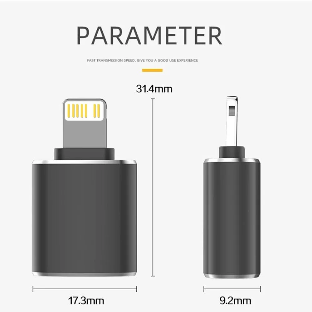 Elough USB3.0 To Lightning Adapter OTG For iPhone iPad Fast Charging Lighting Male to USB Female Adapter For ios 13 above