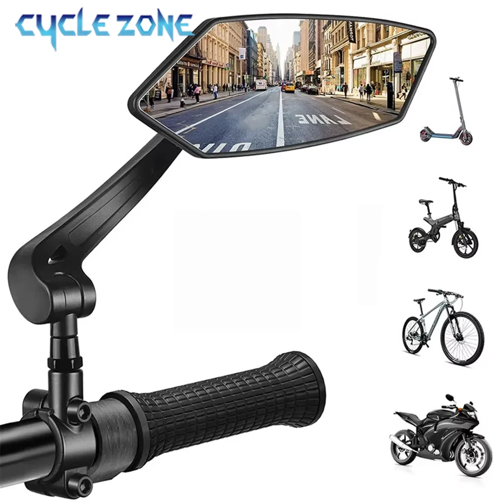 

Bicycle Rear View Mirror MTB Mountain Road Bike Review Mirror Adjustable Rotatable Handlebar Mirror for Outdoor Cycling Safety
