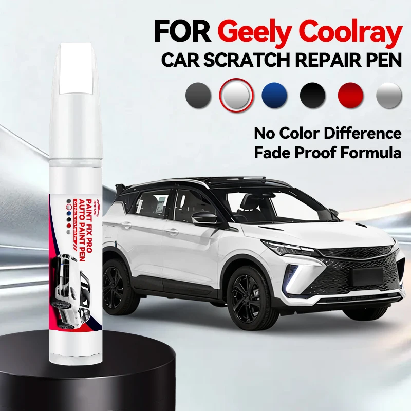 

Карандаш для ремонта краски Geely Coolray Bin Yue 12 мл (2019-2025), средство для удаления царапин, аксессуары для авто, черный, белый, желтый, зеленый