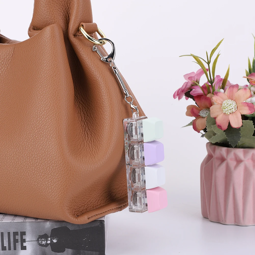 Klawiatura dekompresyjna 4-klawiszowa klawiatura antystresowa z podświetleniem LED, kostka klawiatura dla dorosłych do redukcji stresu i zabawy.