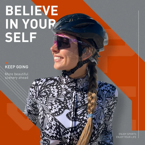 Imagen 2 del producto Kapvoe, gafas de sol deportivas para hombre y mujer, gafas polarizadas para ciclismo para mujer, gafas para exteriores MTB, gafas para bicicleta de montaña y carretera