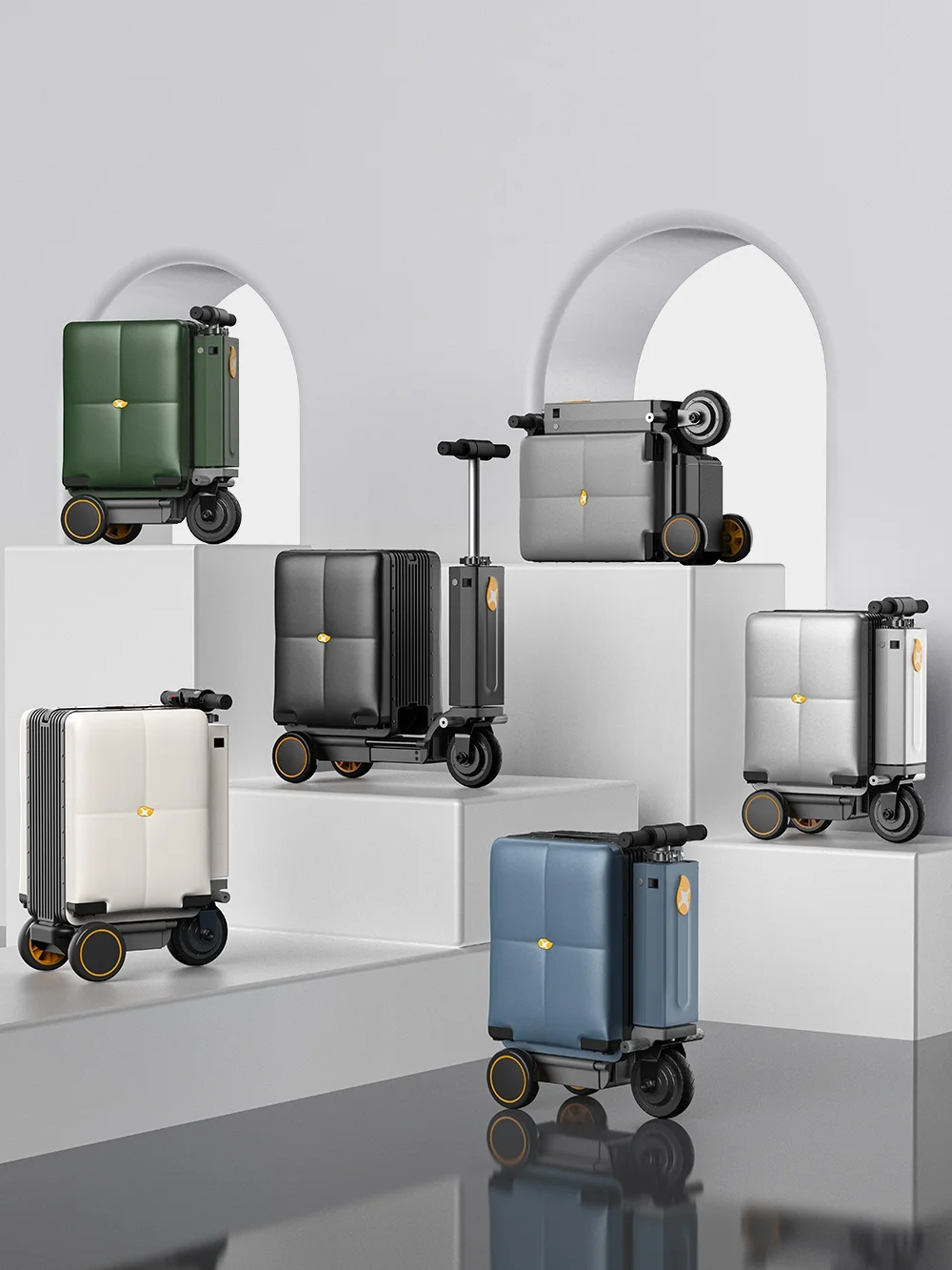 Smart Electric Suitcase 3 in 1 Designer Carry on Suitcase USA Electric Scooter Travel Cabin Riding Luggage