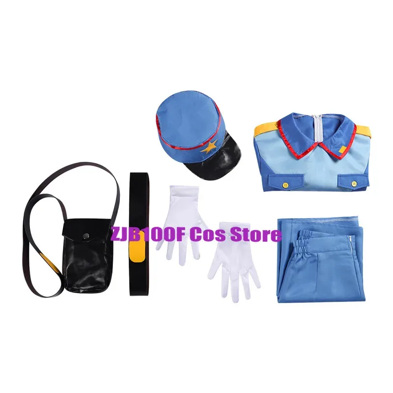 Anime Cosplay officer Jenny costume women sexy hat uniform dress set Halloween Christmas party girls woman police outfit