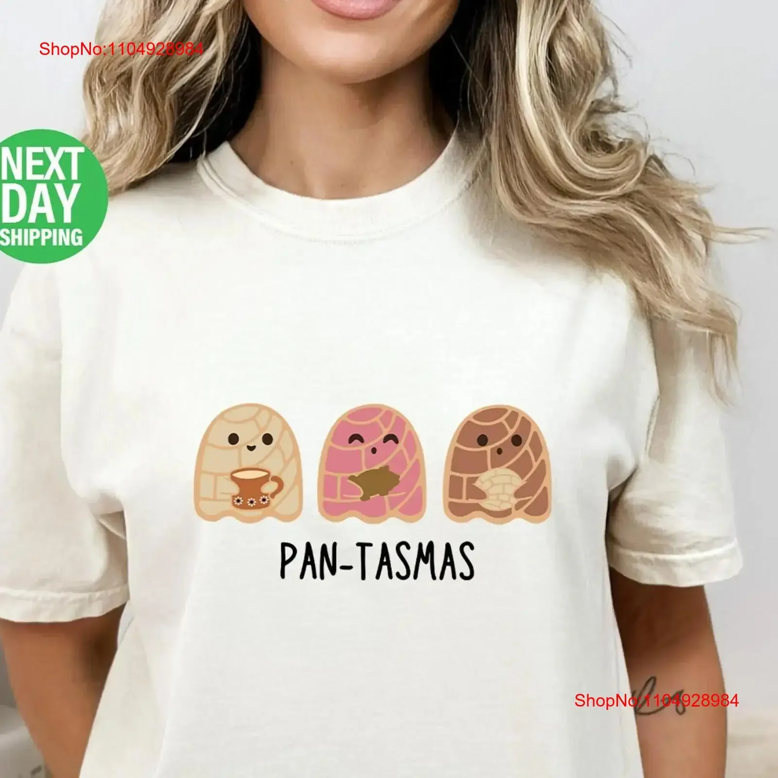 

Футболка Pantasmas Ghost Halloween Concha Pan dulce Latina Mexican Dia de los muertos FUN02 винтажный стираный топ для повседневной носки