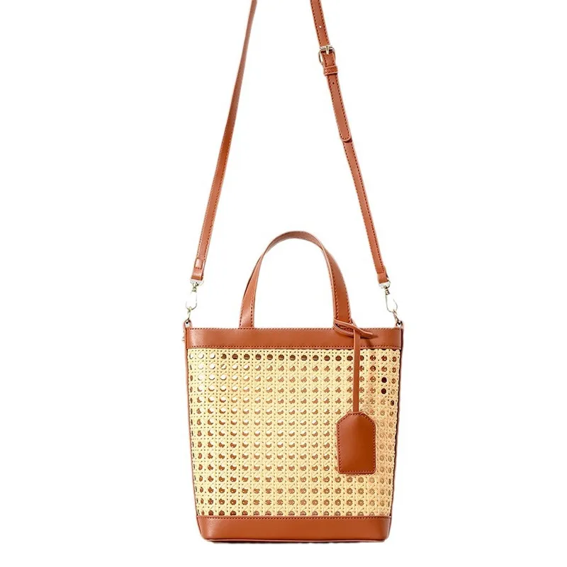 2025 Luxury Designer Women's Straw Beach Bag Ladies Woven Grass Handbags Summer Totes New Fashion Crossbody Shoulder Bag