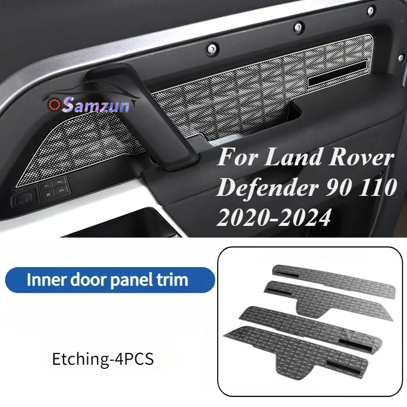 

For Land Rover Defender 90 110 2020-2024 Car Interior Door Panel Trim Inside Handle Frame Sticker Styling Protection Accessories