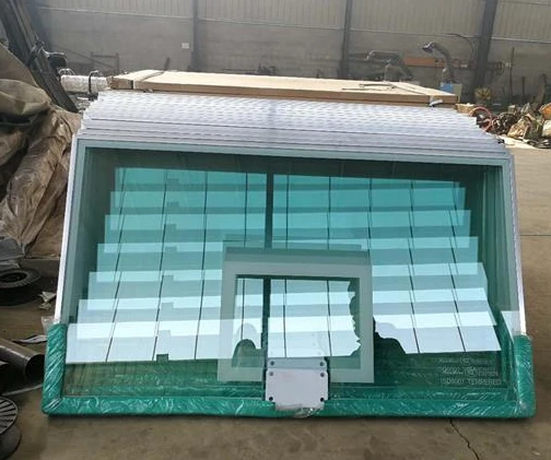 2025年卸売強化10mm 12mmフープボードグラスファイバーカスタムバスケットボールバックボード