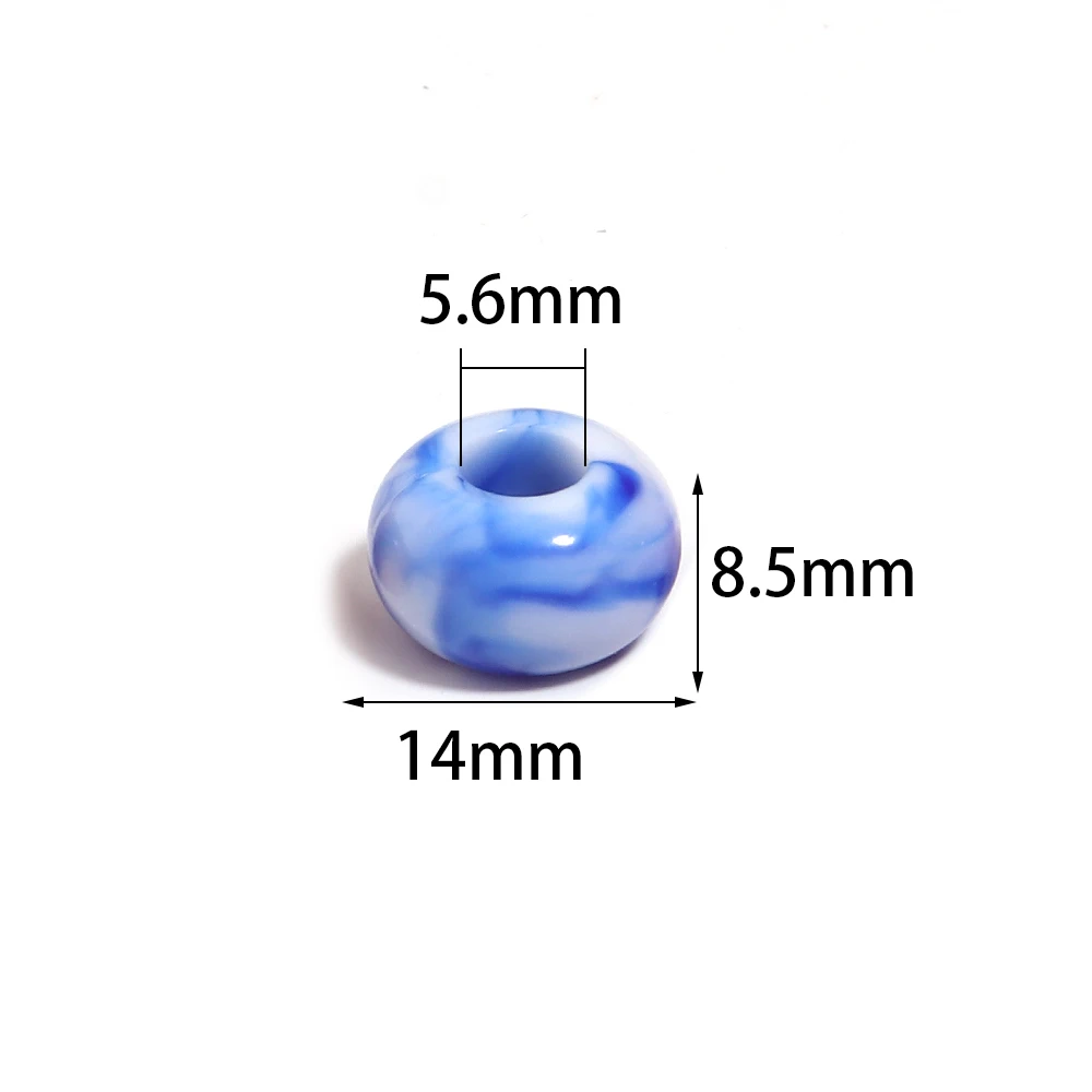30pcs Imitation Ceramic Acrylic Beads Flower Pattern Abacus Spacer Beads Mixed Color for DIY Bracelet Necklace Jewelry Making view 6
