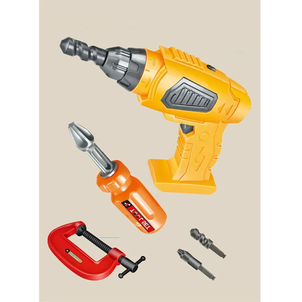 Kids Pretend Play Simulation Cooking Cosplay Toys Repair Drill Tools Cake Foods Jewelry Set Role Play Educational Toy For Kids