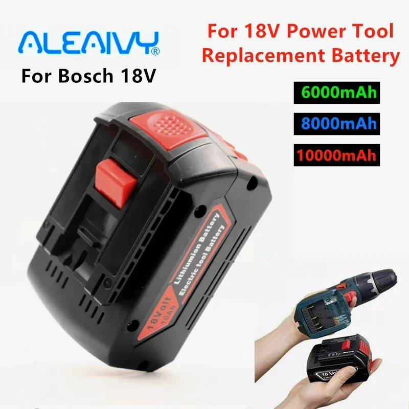 

18V 6000mAh Rechargeable Lithium Ion Battery for Bosch 18V Backup Battery Portable Replacement BAT609 BAT619G Bosch GDS 250-Li