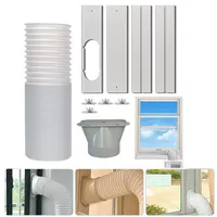 Air Conditioner Exhaust Hose Vent Kit Mobile Air Conditioning Parts Window Kit Slide Plate Tube Connector Wind Shield Adaptor