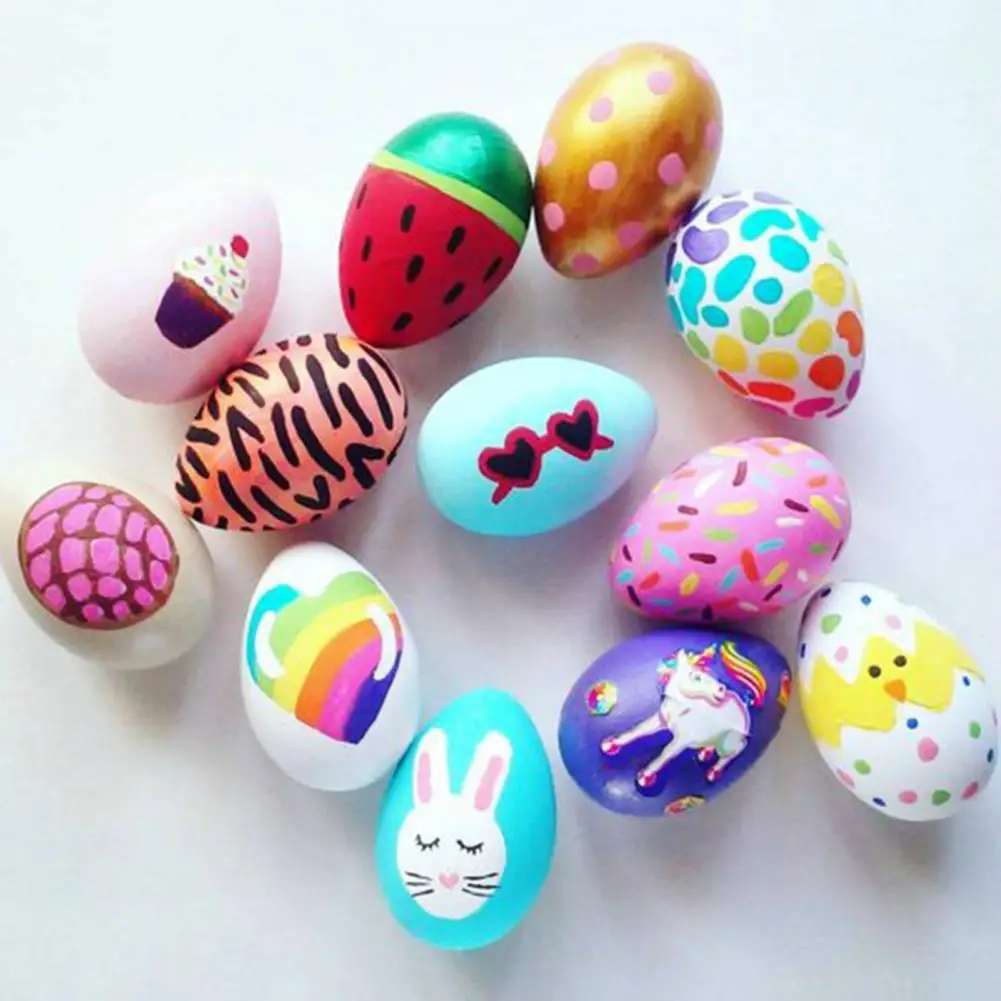 20 Stuks Paaseieren 4/6Cm Wit Schuim Ei Voor Pasen Diy Krans Decoratie Kids Diy Easter Kunstmatig Ei Home Party Gunst Benodigdheden